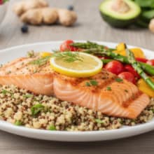 Enjoy vibrant, high-protein meals that calm hormones, steady your mood, and help your menopause body feel lighter, clearer, and truly nourished - without giving up flavor or pleasure.